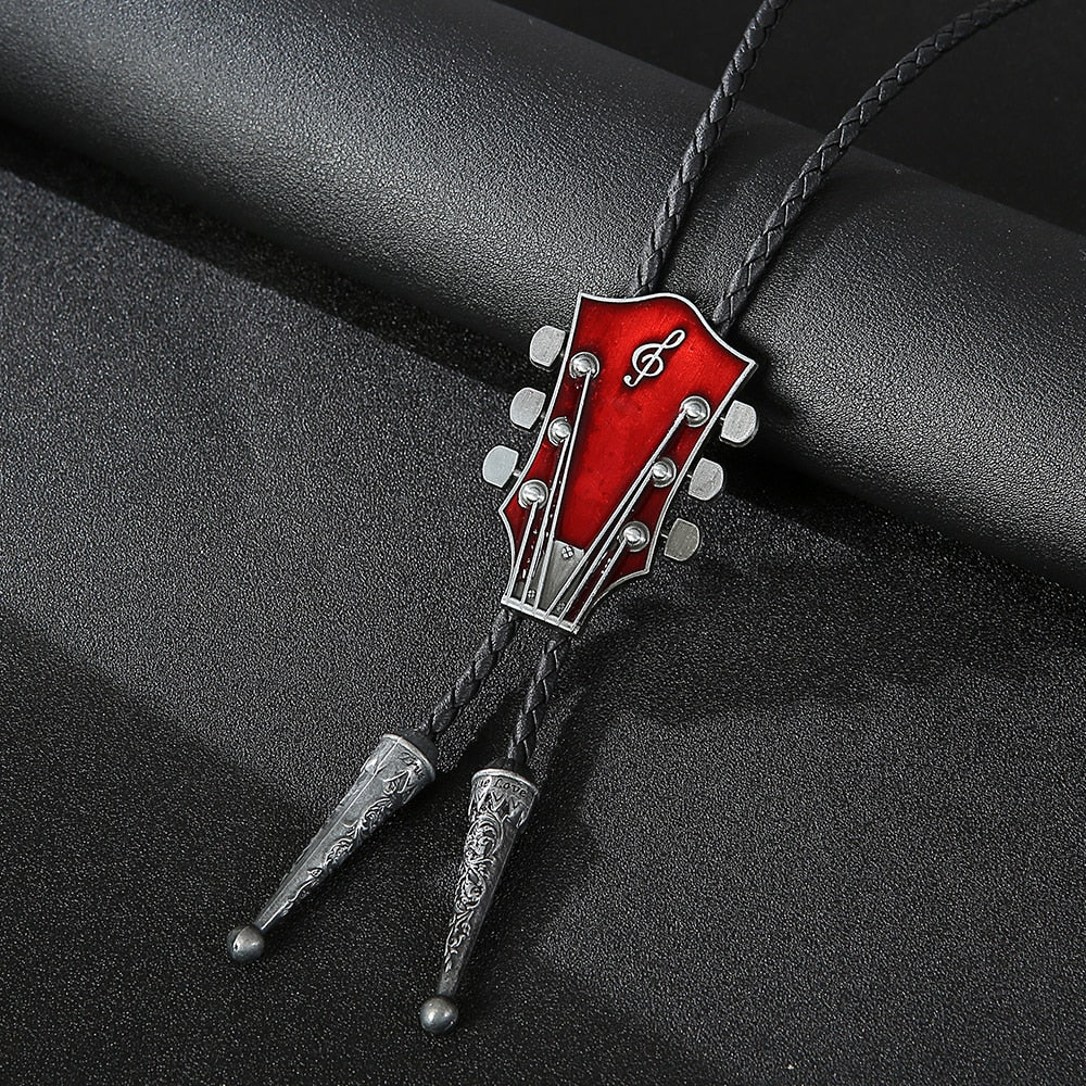 Treble Clef Guitar Bolo Tie
