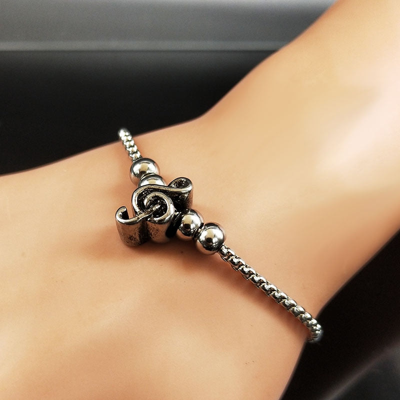 Treble Clef Silver Bracelet