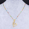 Music Note Heart 7 Colors Necklace