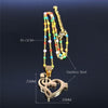 Music Note Heart 7 Colors Necklace