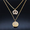 Crystal Music Notes Pendant Necklace
