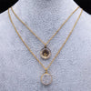 Crystal Music Notes Pendant Necklace