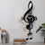 Music Treble Clef Pendulum Wall Clock