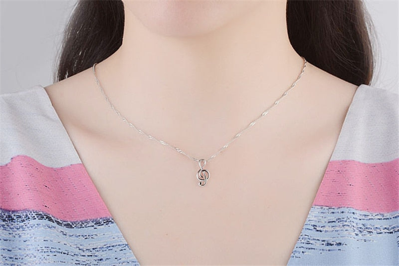 Elegant Music Note Necklace