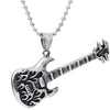 Flame on Guitar Necklace