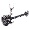Flame on Guitar Necklace