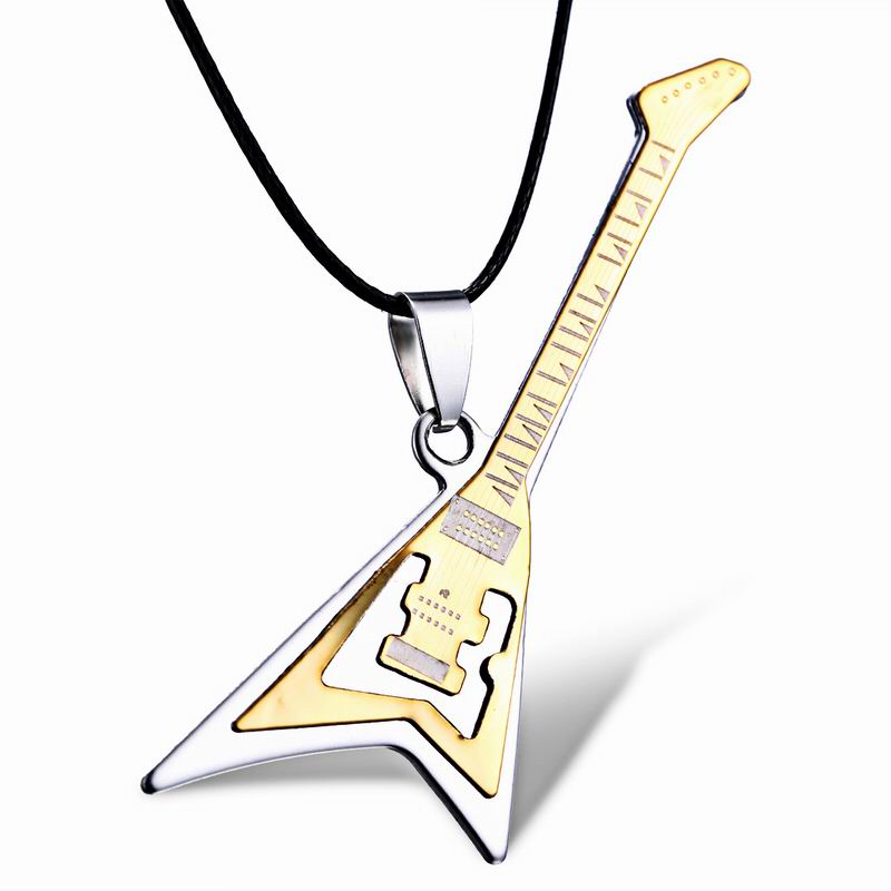 Rock Guitar Pendant Necklace