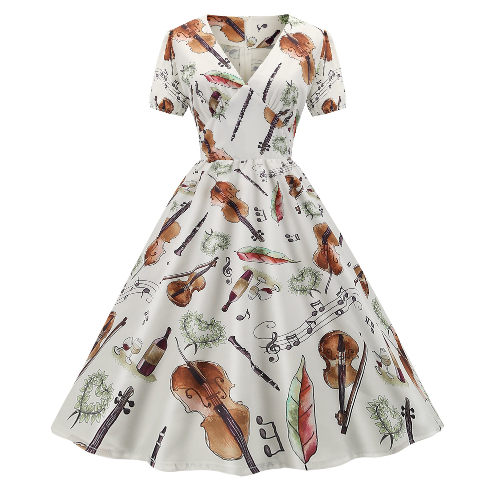 Violin Music Notes Dress