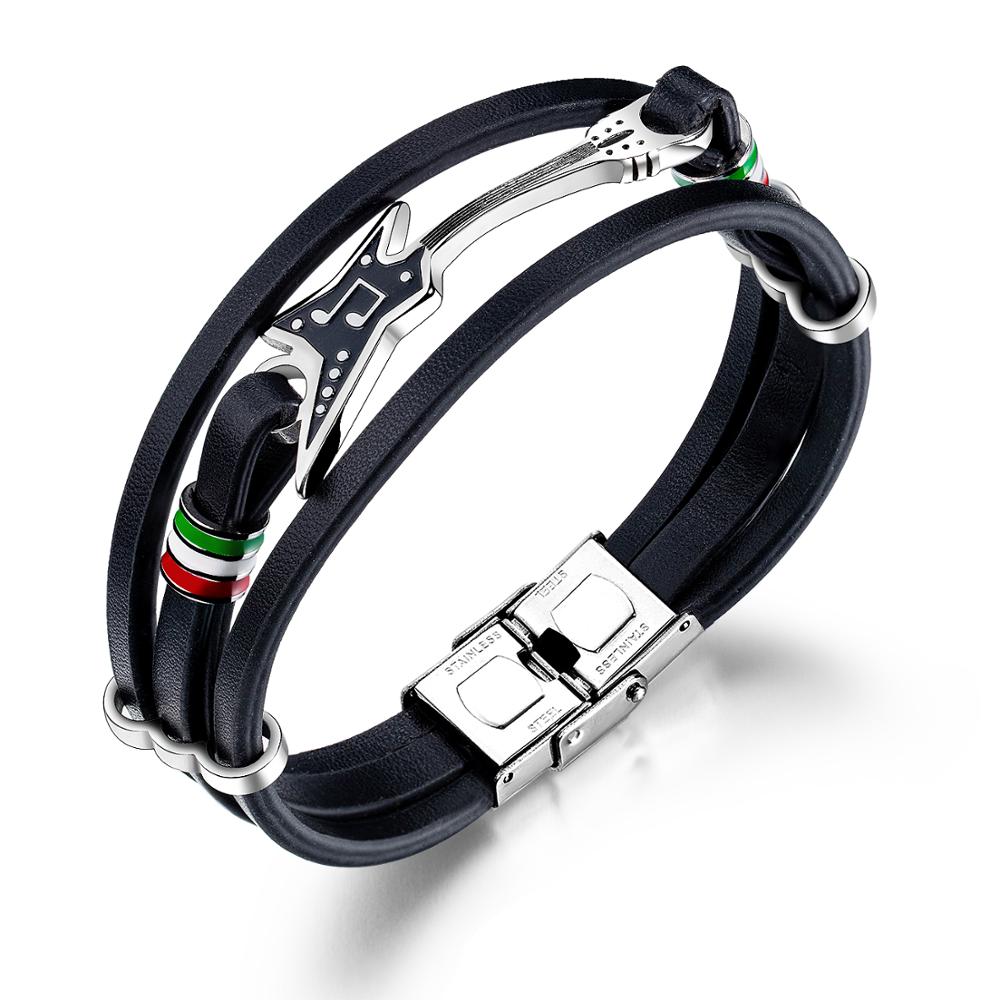 Electric Guitar Leather Bracelet