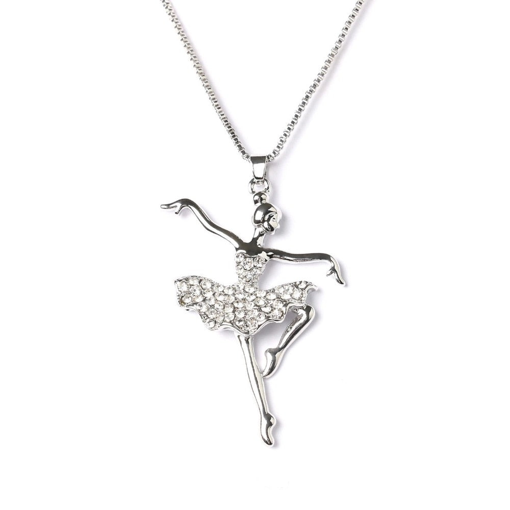 Silver Plated Ballerina Necklace