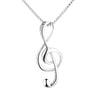 Sterling Silver Musical Note Necklace