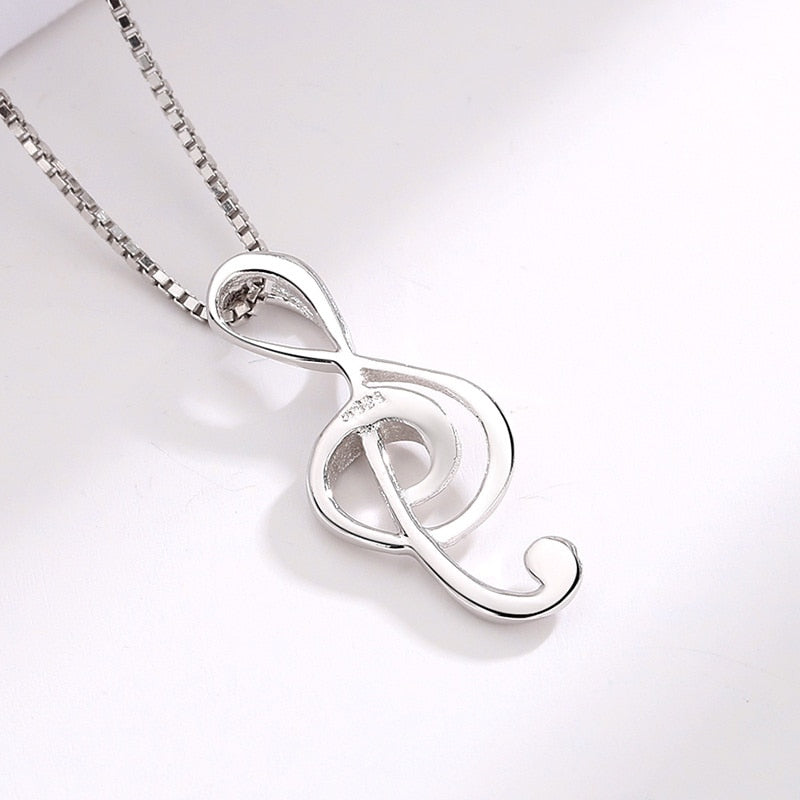 Sterling Silver Musical Note Necklace