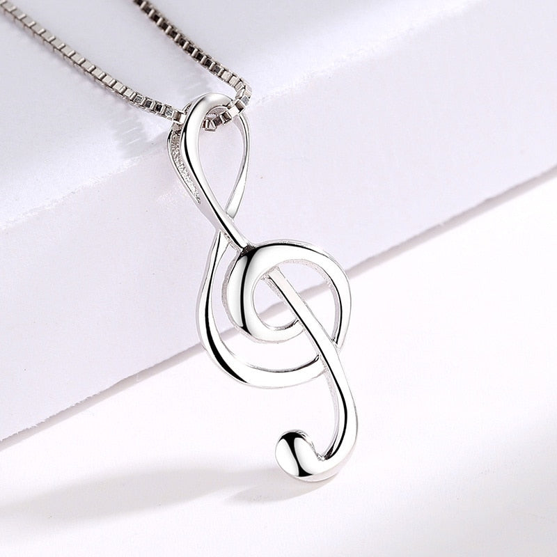 Sterling Silver Musical Note Necklace