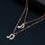 Music Notes Double Necklace