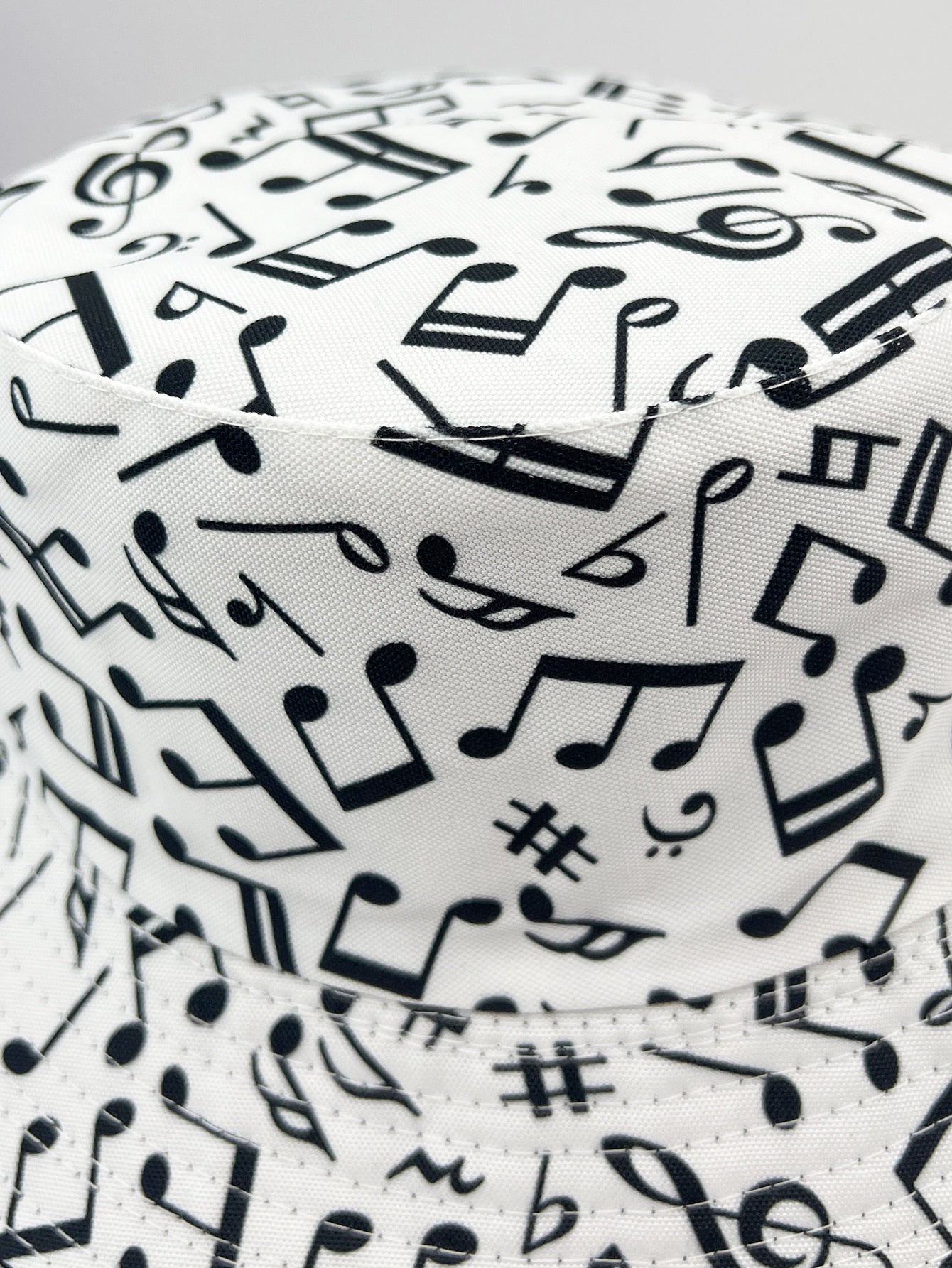 Reversible Music Notes Bucket Hat