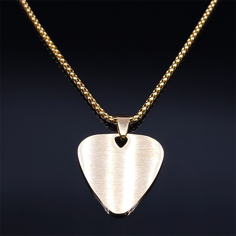 Triangle Guitar Pick Pendant Necklace