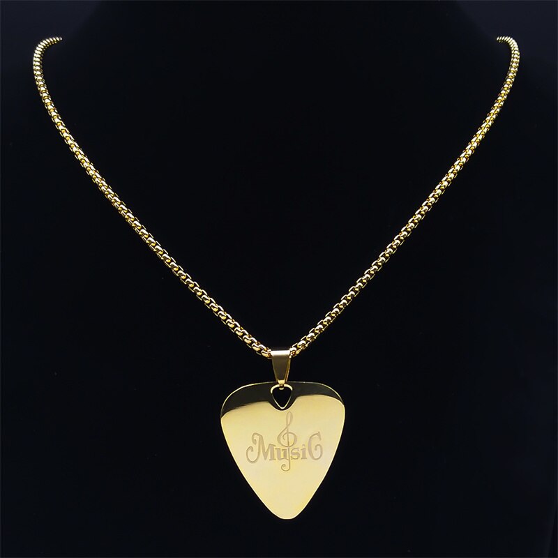 Triangle Guitar Pick Pendant Necklace