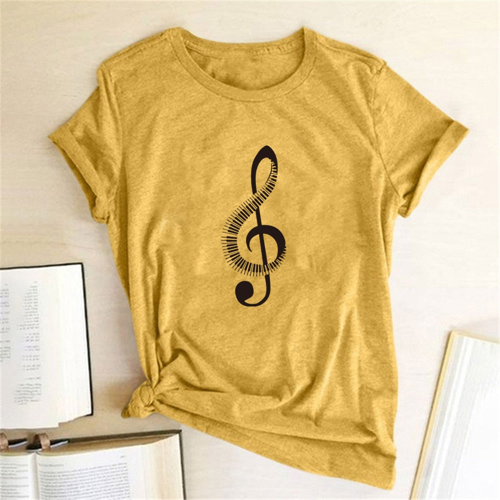Piano Keys Treble Clef T-shirt