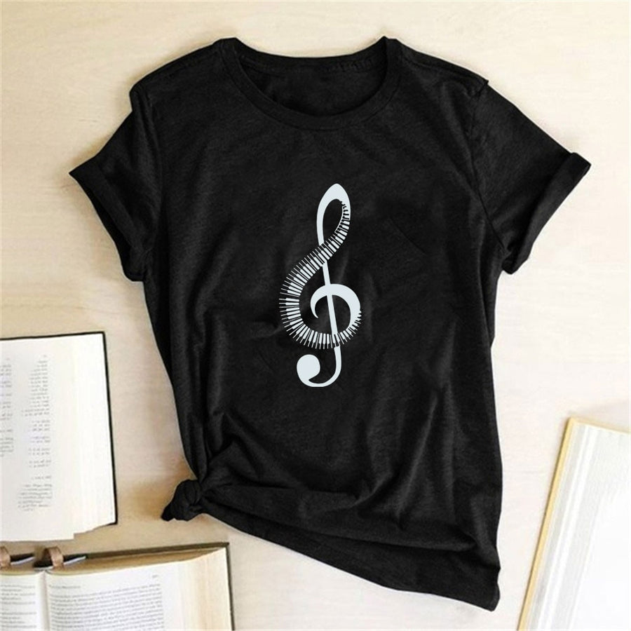 Piano Keys Treble Clef T-shirt
