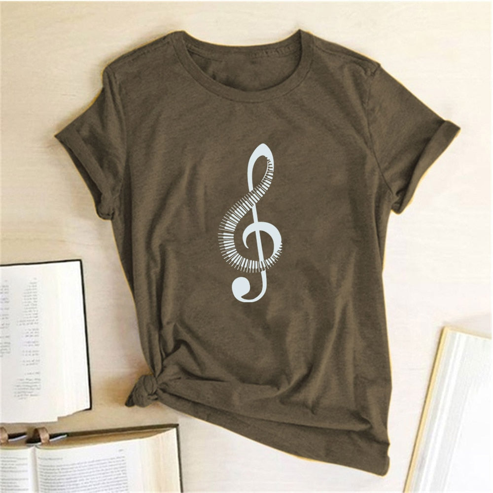 Piano Keys Treble Clef T-shirt