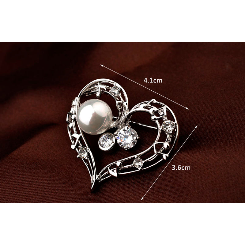 Music Note Heart Brooch