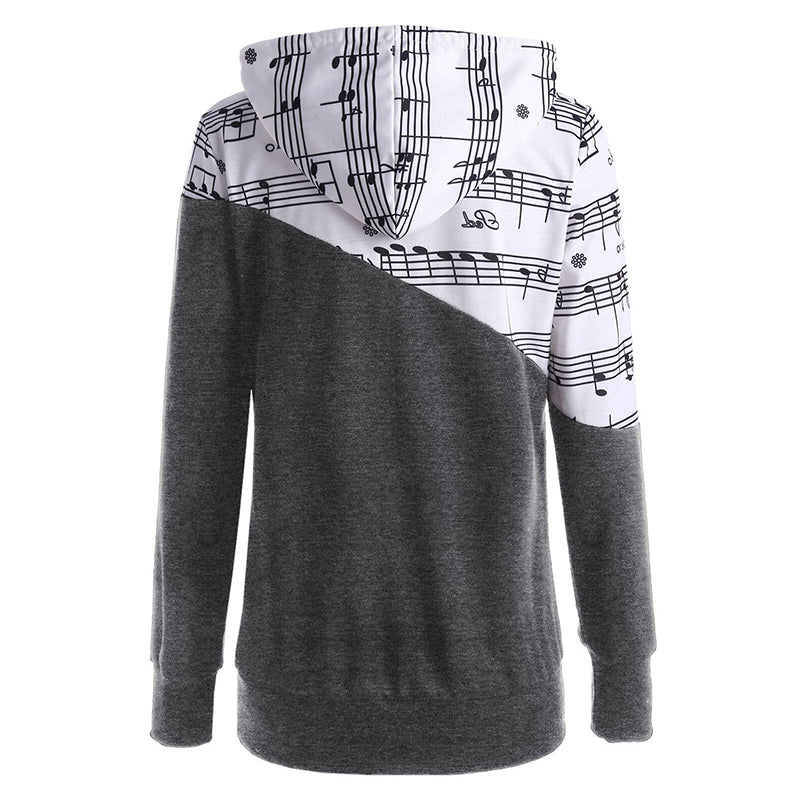 Musical Note Printed Hoodie