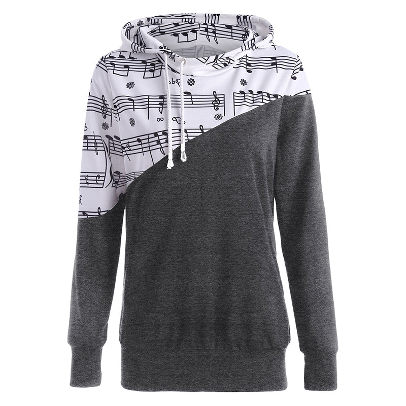 Musical Note Printed Hoodie