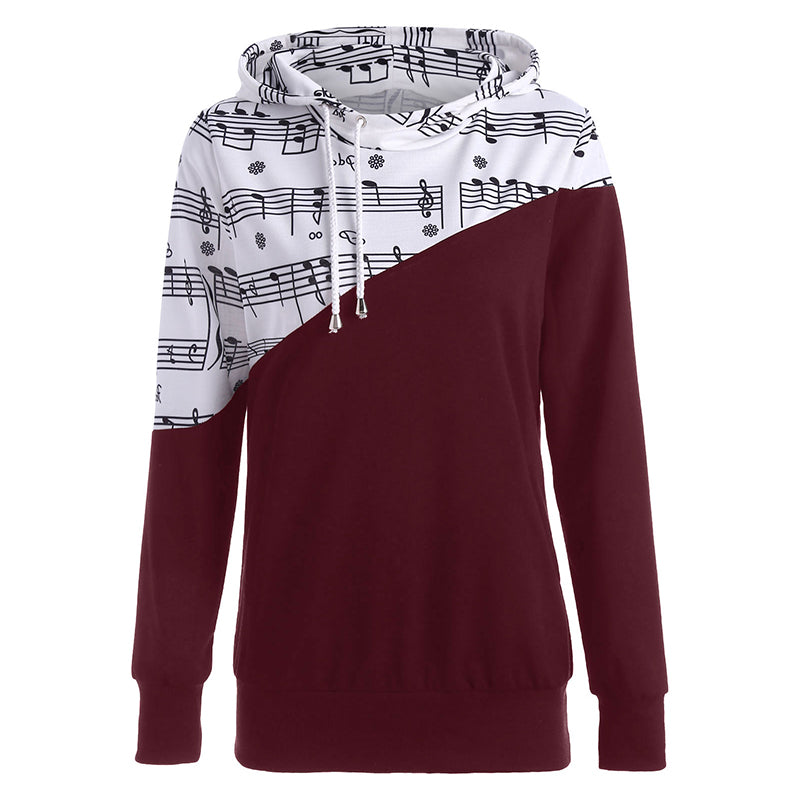 Musical Note Printed Hoodie