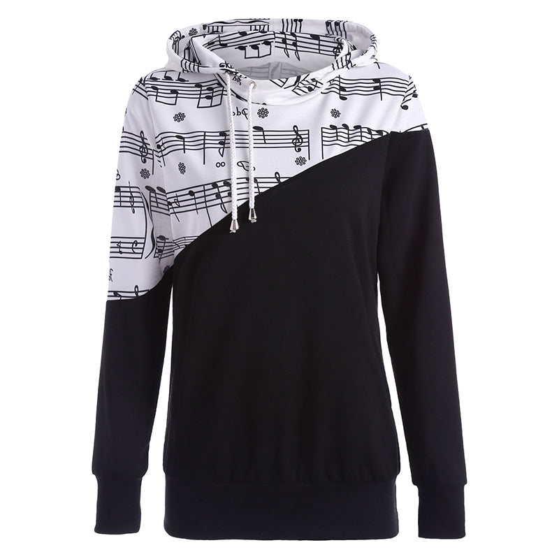 Musical Note Printed Hoodie