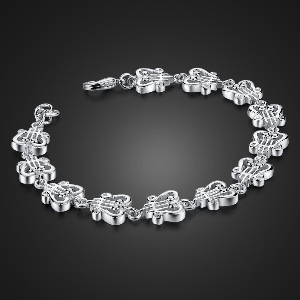 Music Note Silver Bracelet