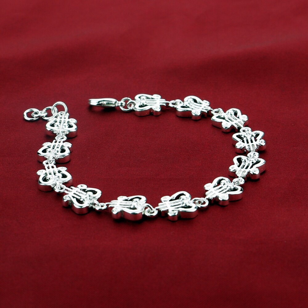 Music Note Silver Bracelet