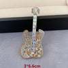 Musical Instrument Rhinestone Pin