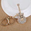 Plated Gold Guitar Keychain
