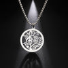 Music Clef Tree Round Necklace