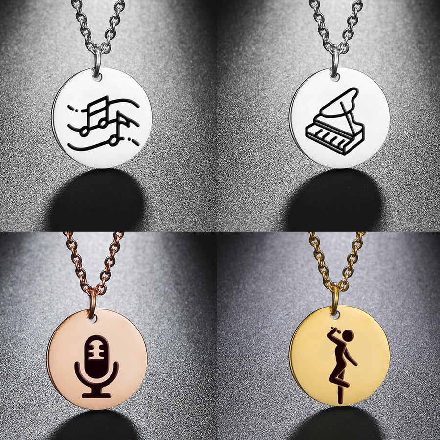Stainless Steel Music Necklace