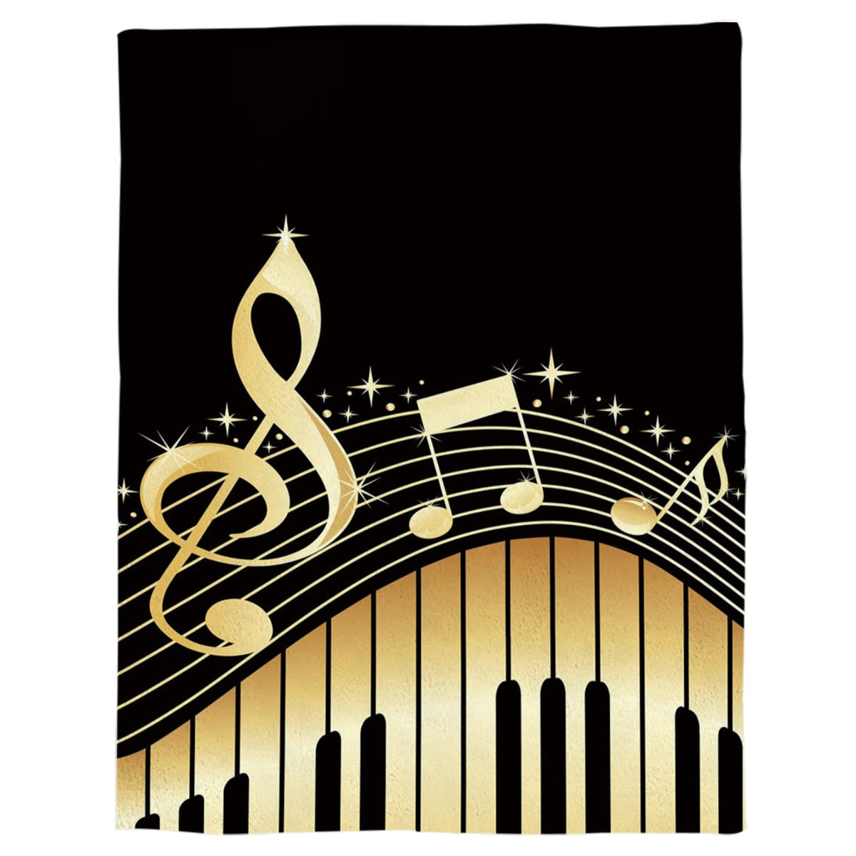 Cozy Piano Notes Gradient Blanket