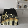 Cozy Piano Notes Gradient Blanket