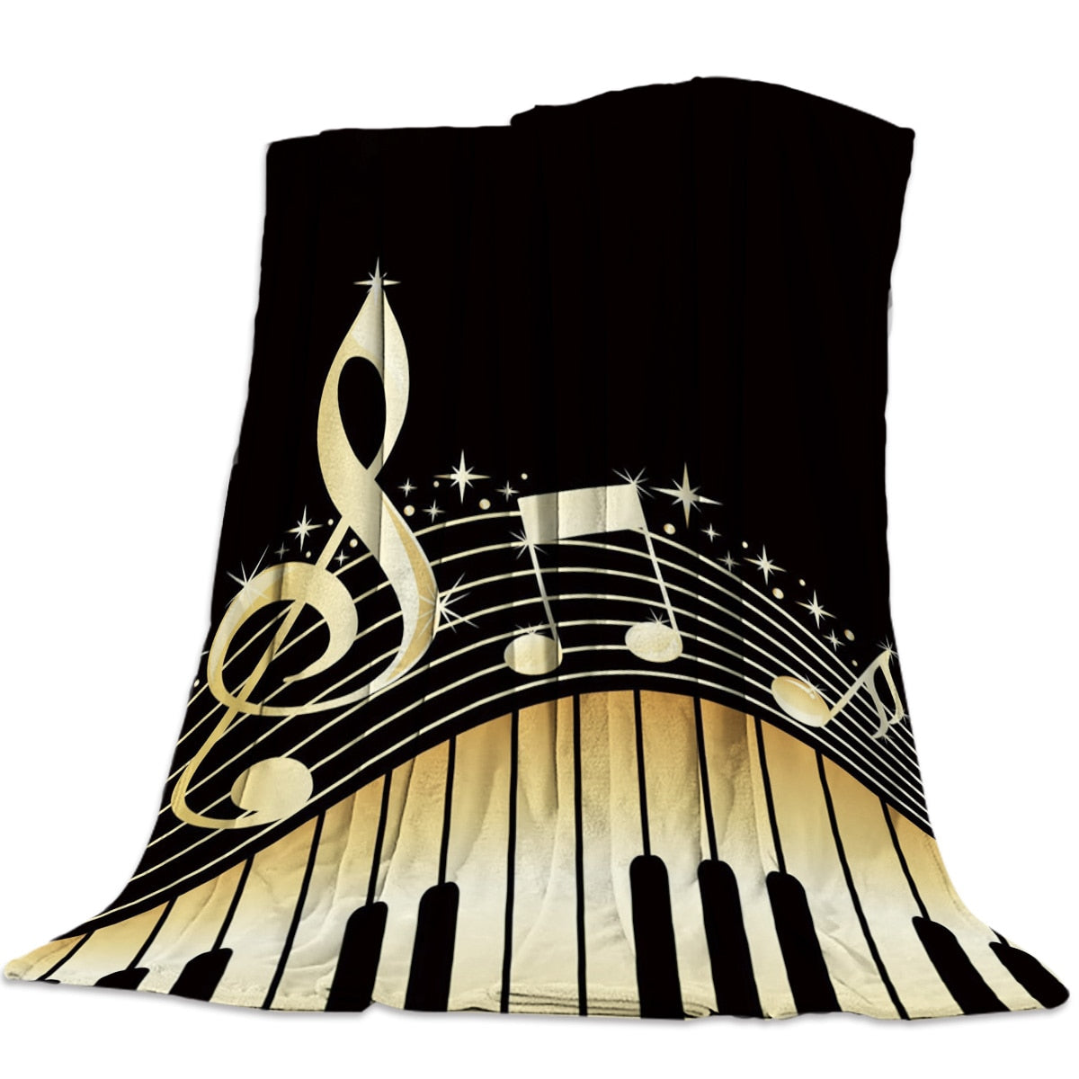 Cozy Piano Notes Gradient Blanket