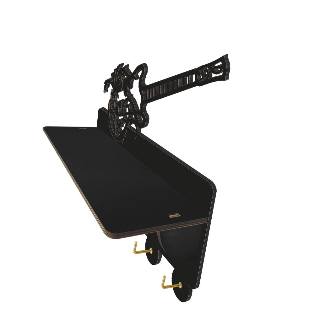 Floral Guitar Wooden Key Hanger