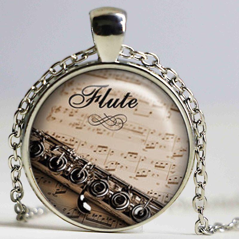 Flute Necklace, Keychain, Ring, Earrings, Cufflink & Brooch - Artistic Pod