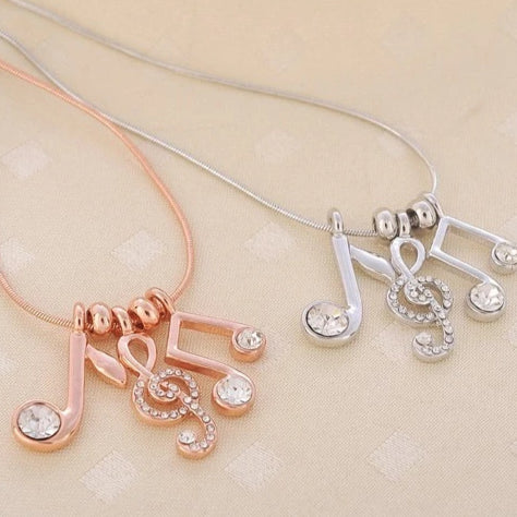 Fashion Crystal Music Necklace - { shop_name }} - Review