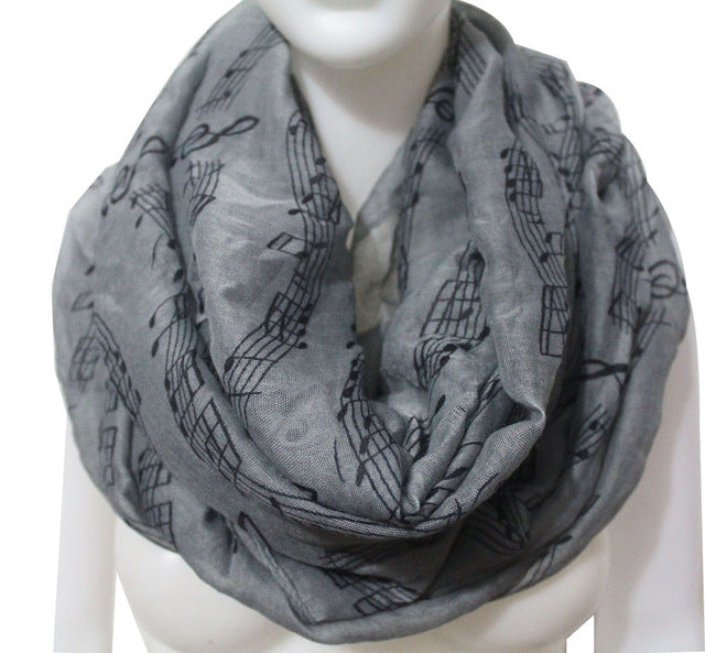 Musical Score Chiffon Scarf - Artistic Pod