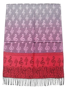 Music Notes Colorful Scarf