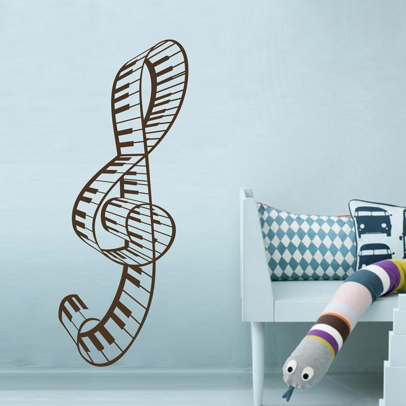 Piano Key Treble Wall Decal