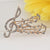 Free - Crystal Musical Note Charm Brooch