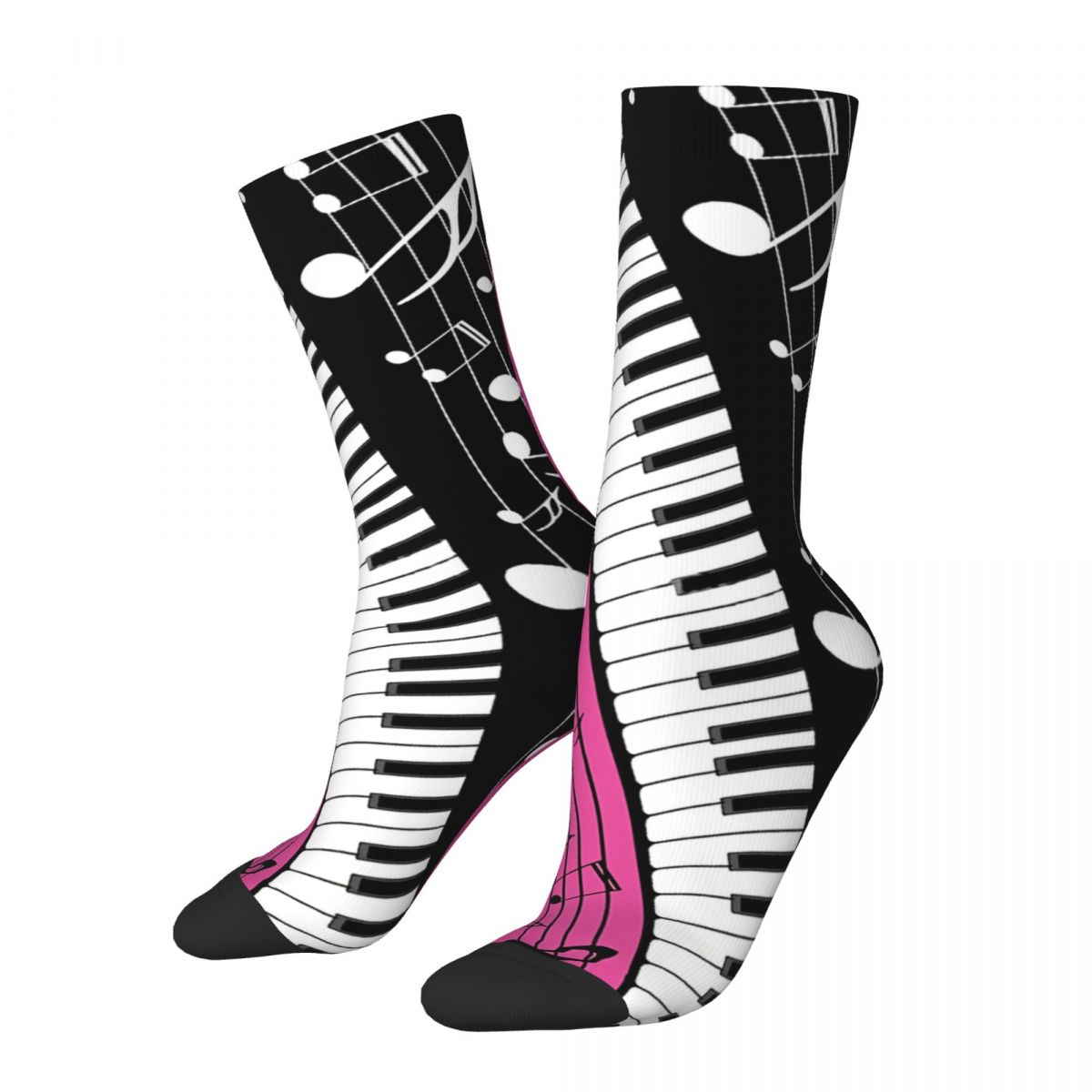Pink Piano Keys Socks