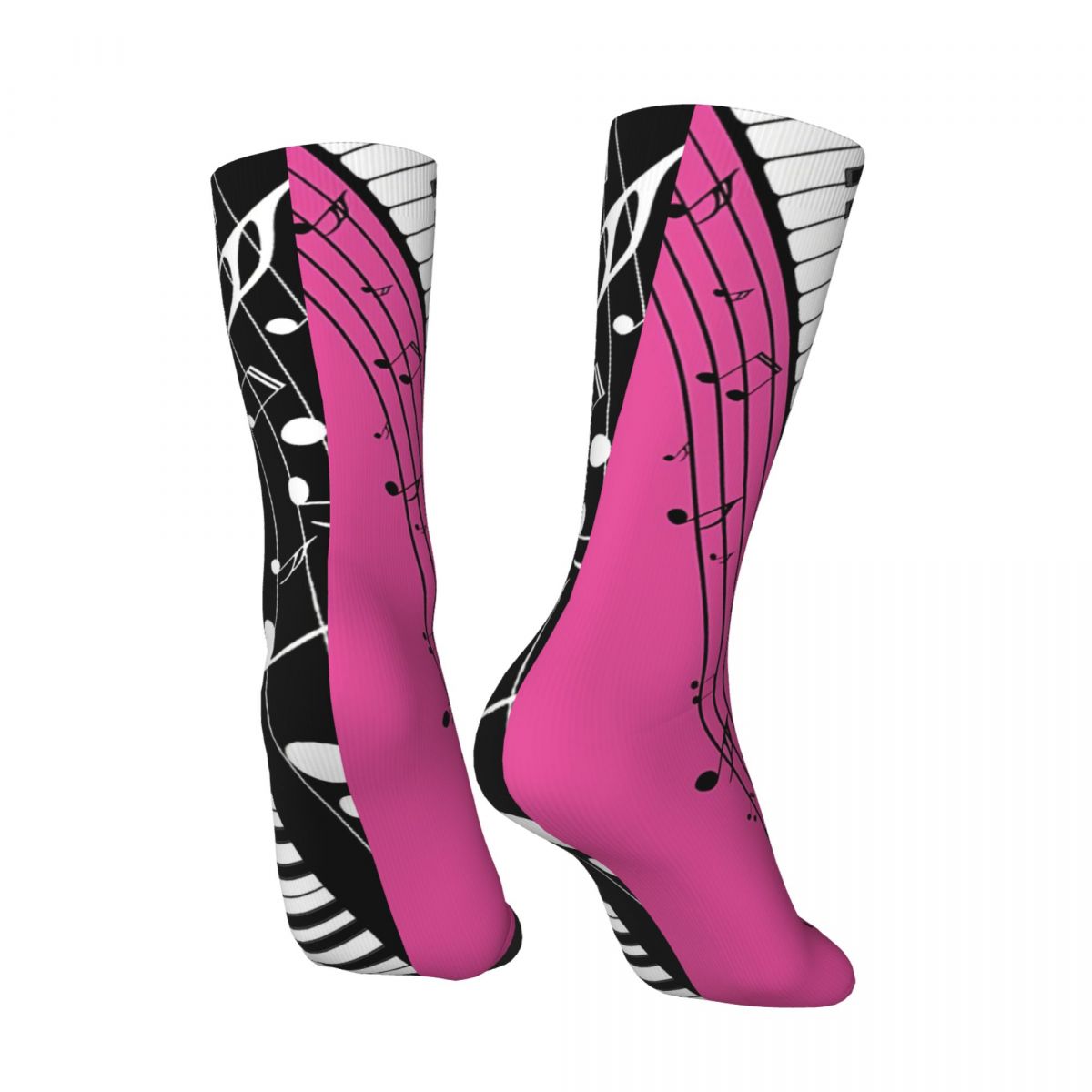 Pink Piano Keys Socks