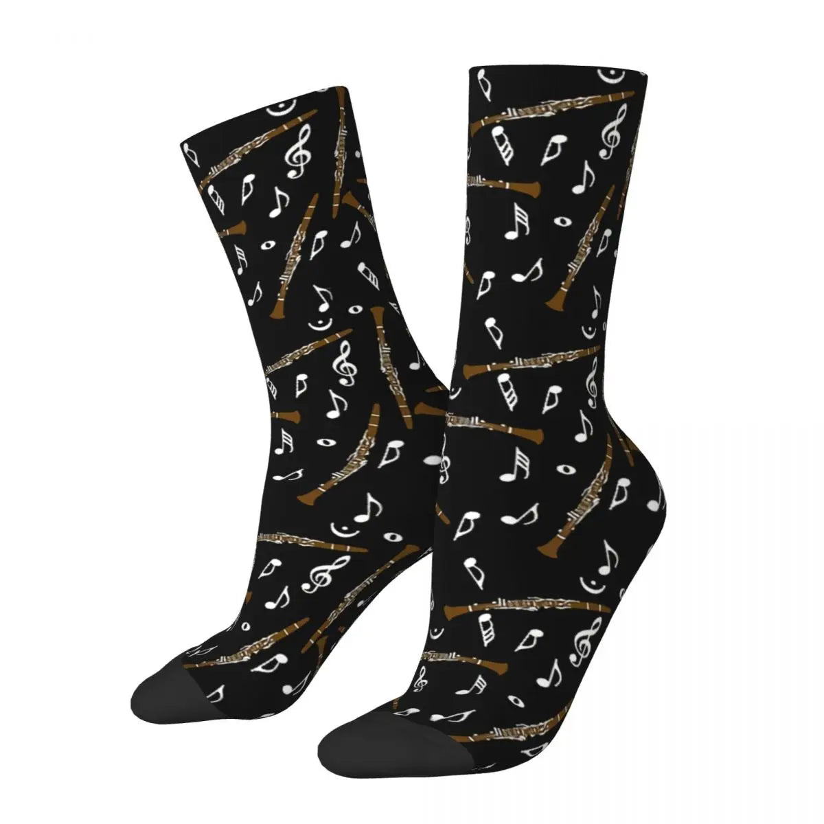 Clarinet & Music Notes Crew Socks