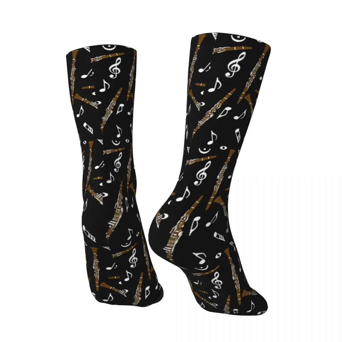 Clarinet & Music Notes Crew Socks
