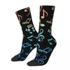 Colorful Music Notes Crew Socks